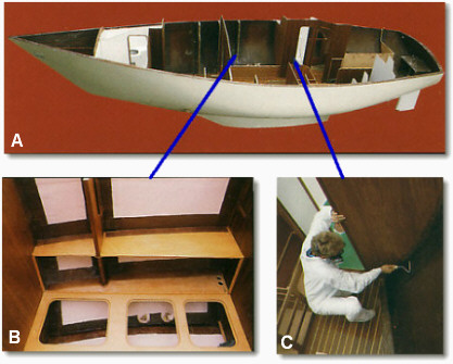 Bulkhead and deck construction. (a) Bulkhead construction, (b) Bulkhead